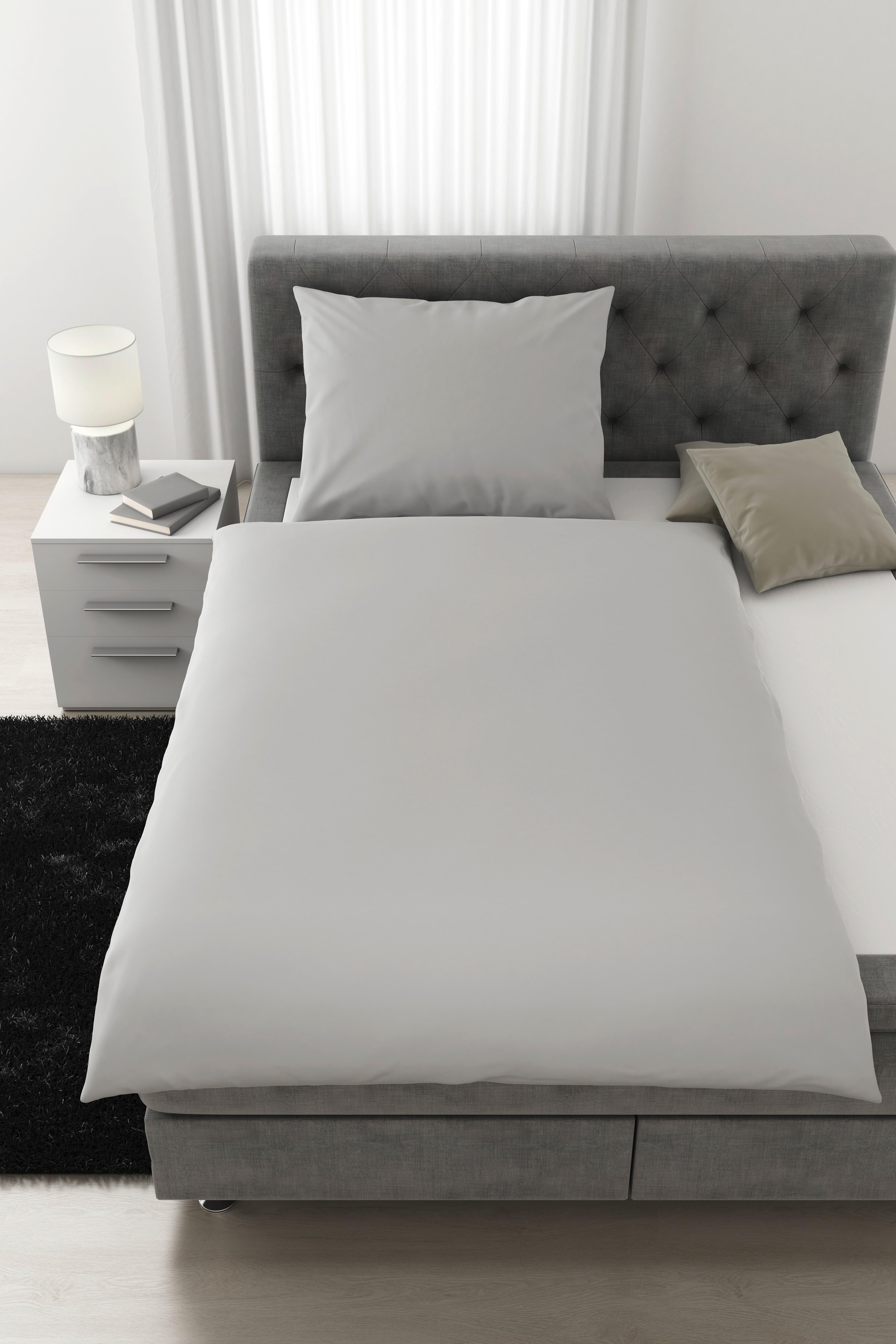 Posteljnina Alex Uni - platinaste barve, Moderno, tekstil (140/200cm) - Premium Living