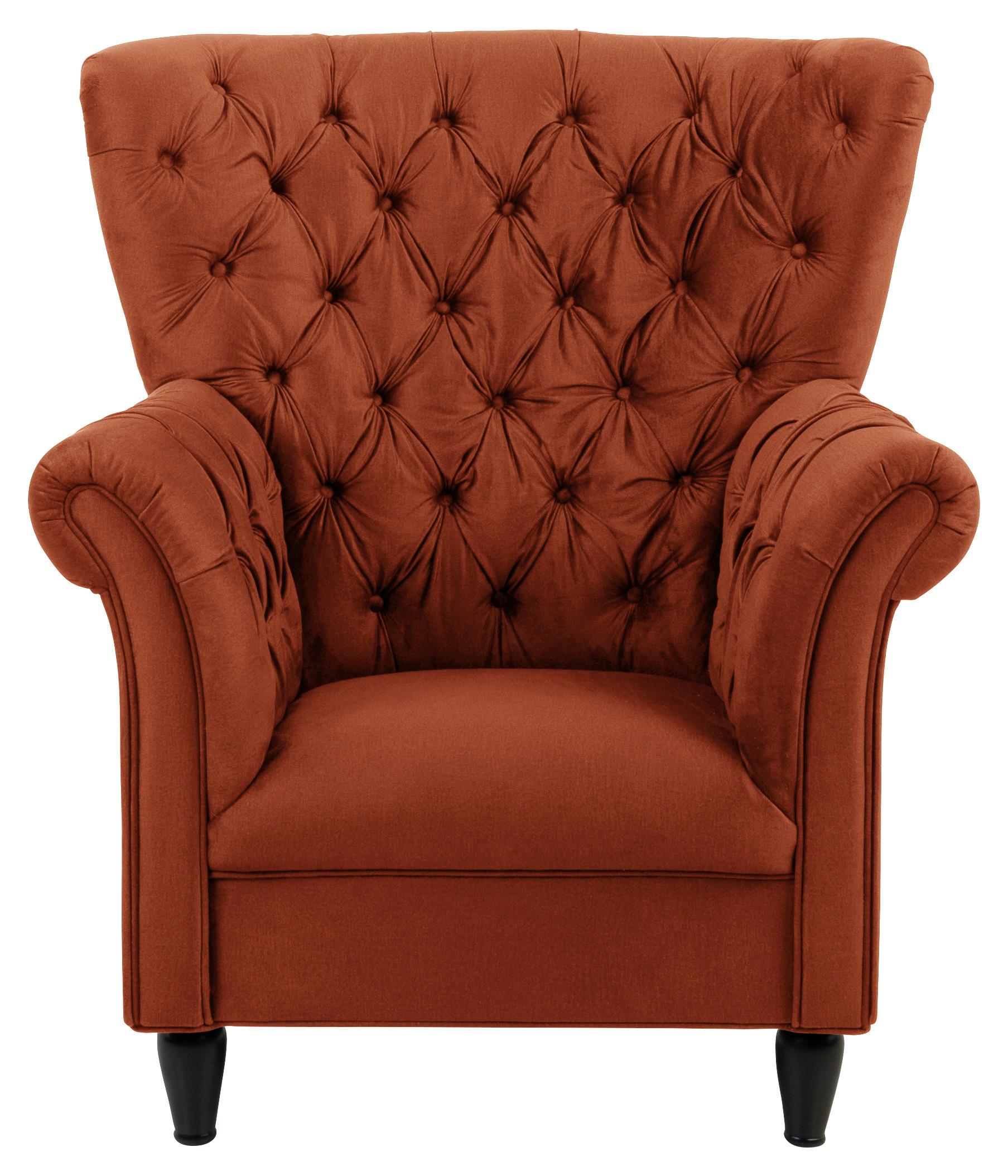 Fotelja Cupido - boje hrđe/crna, Design, tekstil/drvo (96/112/86cm) - Mömax