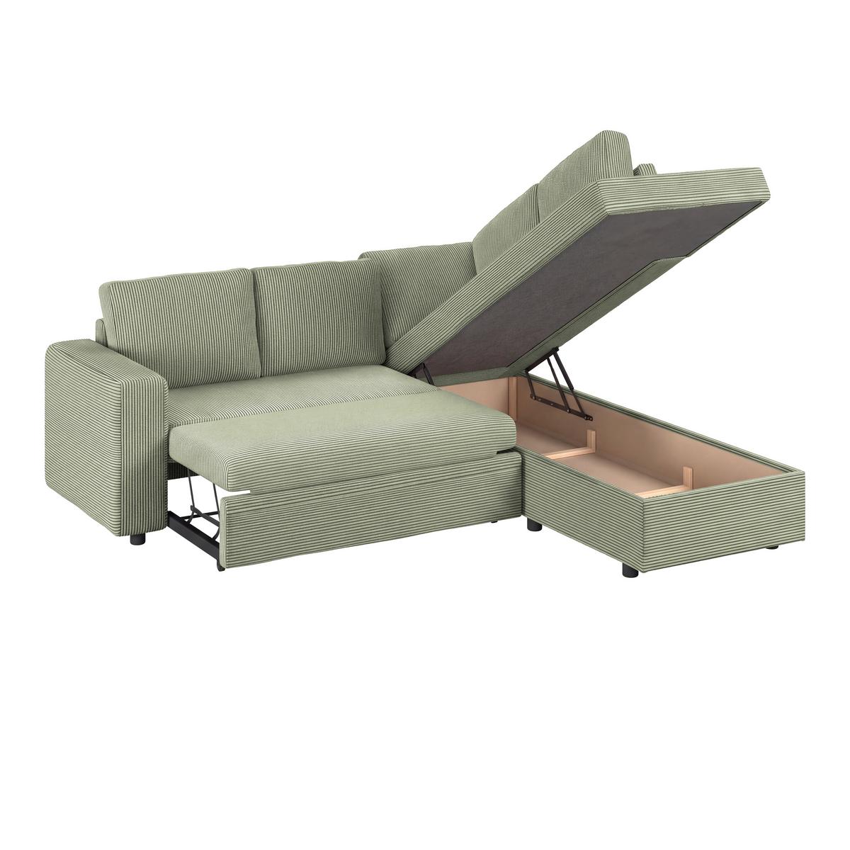 Kutna Garnitura Toulouse - Khaki/crna, Trend, drvni materijal/drvo (224/206cm)
