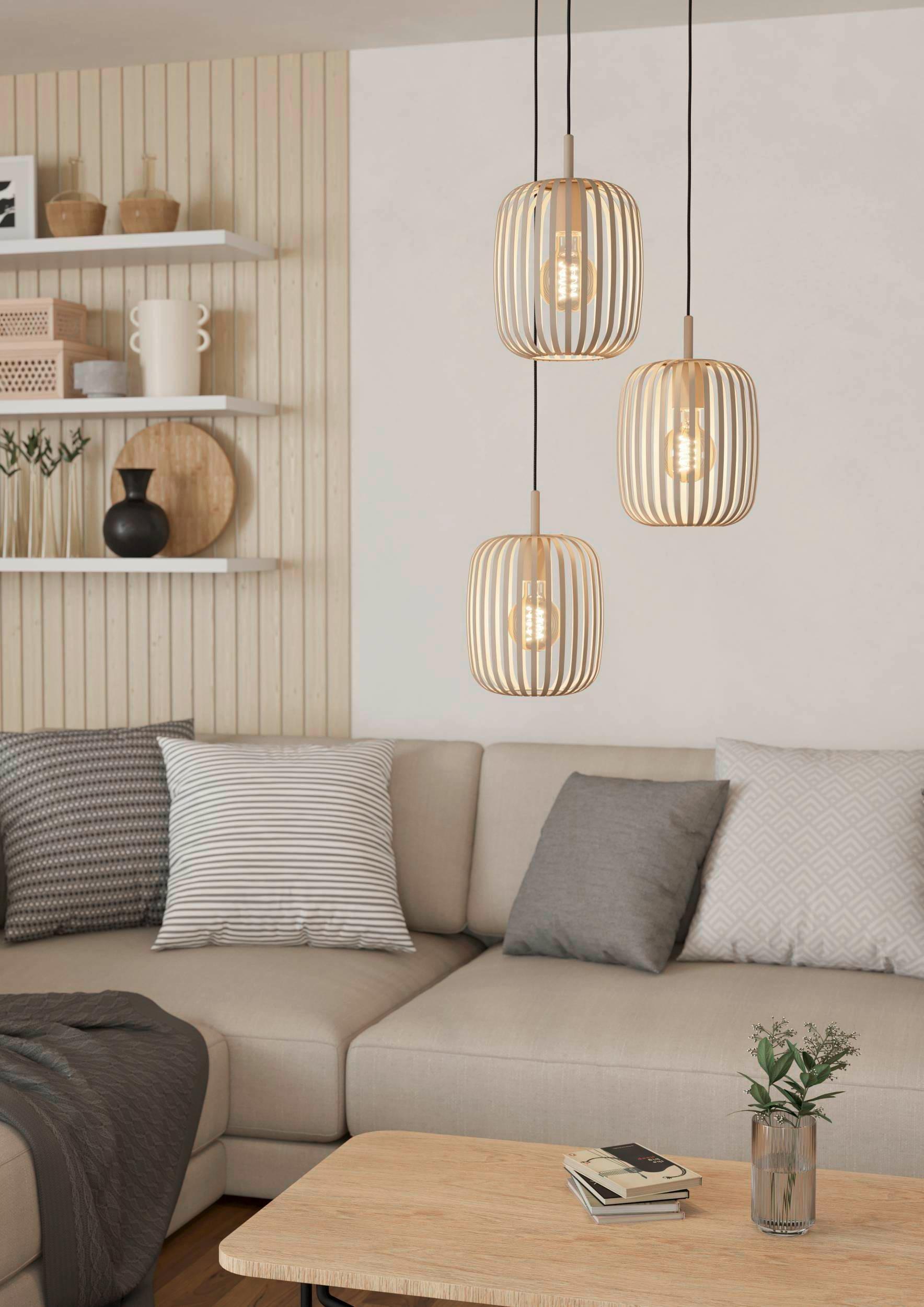 LAMPA WISZĄCA 900687 ROMAZZINA - kolor piaskowy, Design, metal (46/110cm) - Eglo