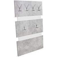 Panou cuier Moya - alb/gri, Modern, plastic/material pe bază de lemn (70/99/2cm) - Modern Living