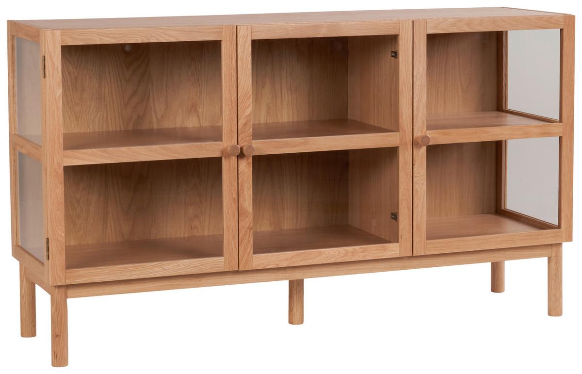 Sideboard Abir Eichefarben - Eichefarben, MODERN, Karton/Glas (140/80/40cm) - Mömax