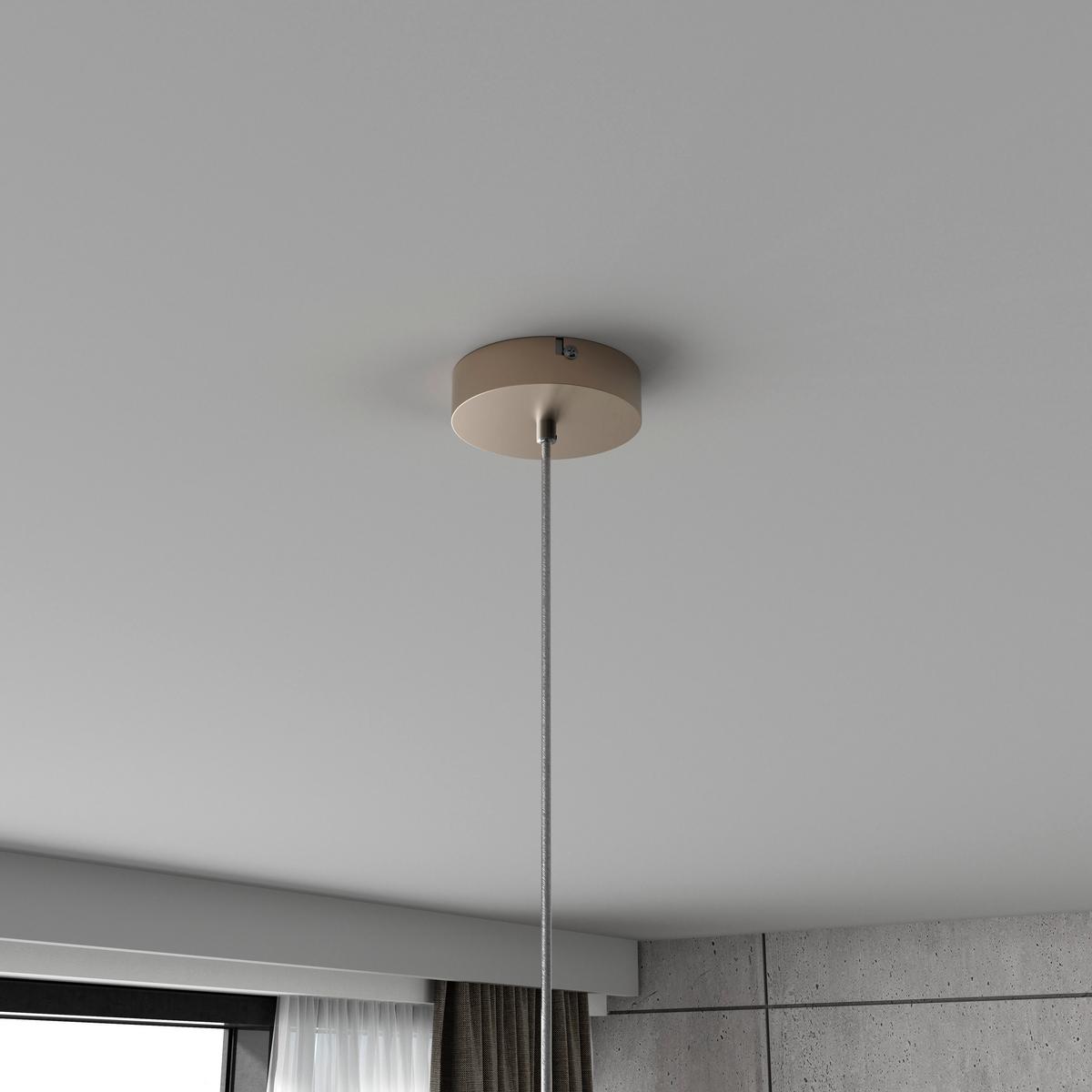 Függőlámpa Stab 1 Égős - Pezsgő/borostyánszínű, Modern, műanyag/üveg (20/20/150cm)
