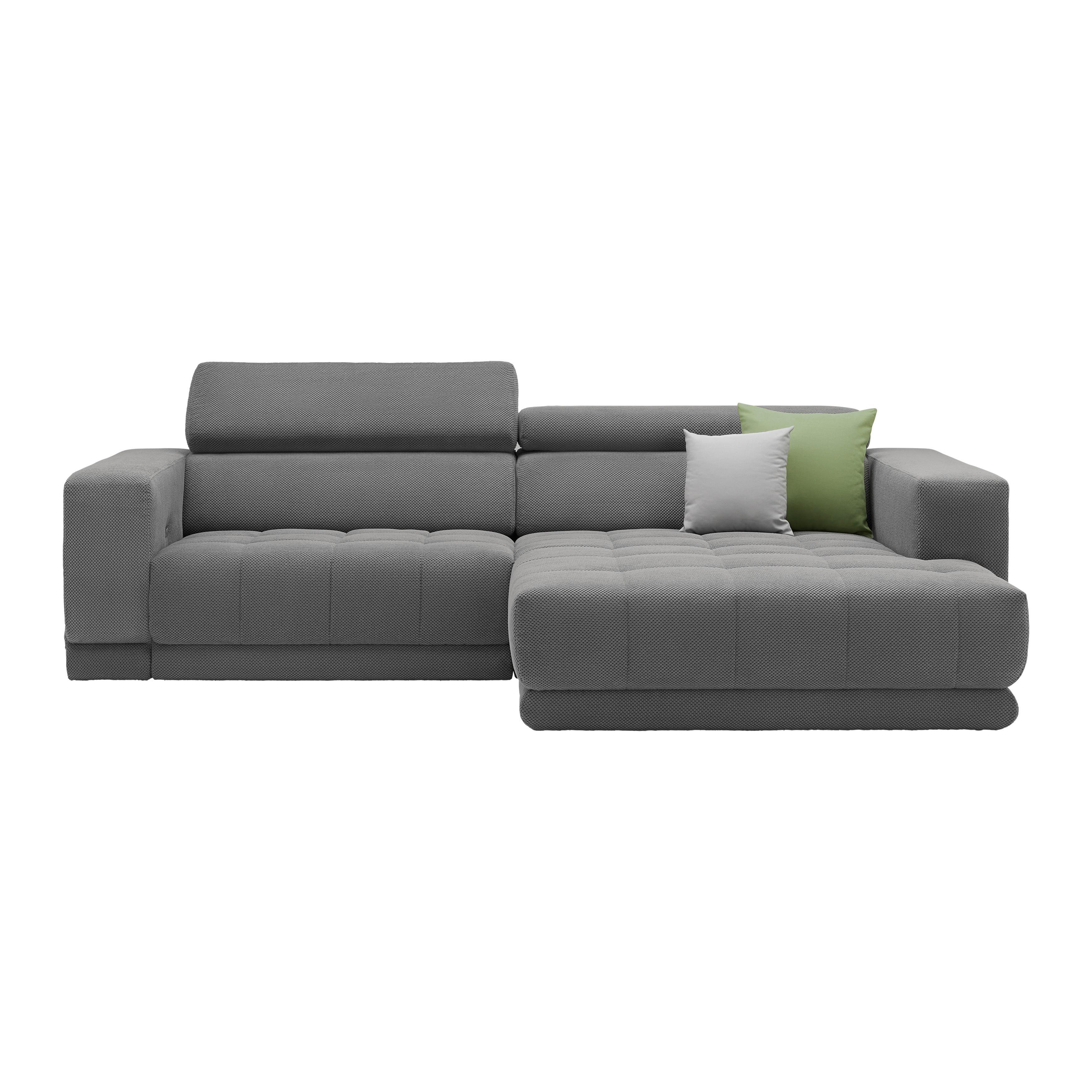 Kutna Garnitura Portland - siva/crna, Moderno, tekstil/plastika (275/78-98/197cm) - Premium Living