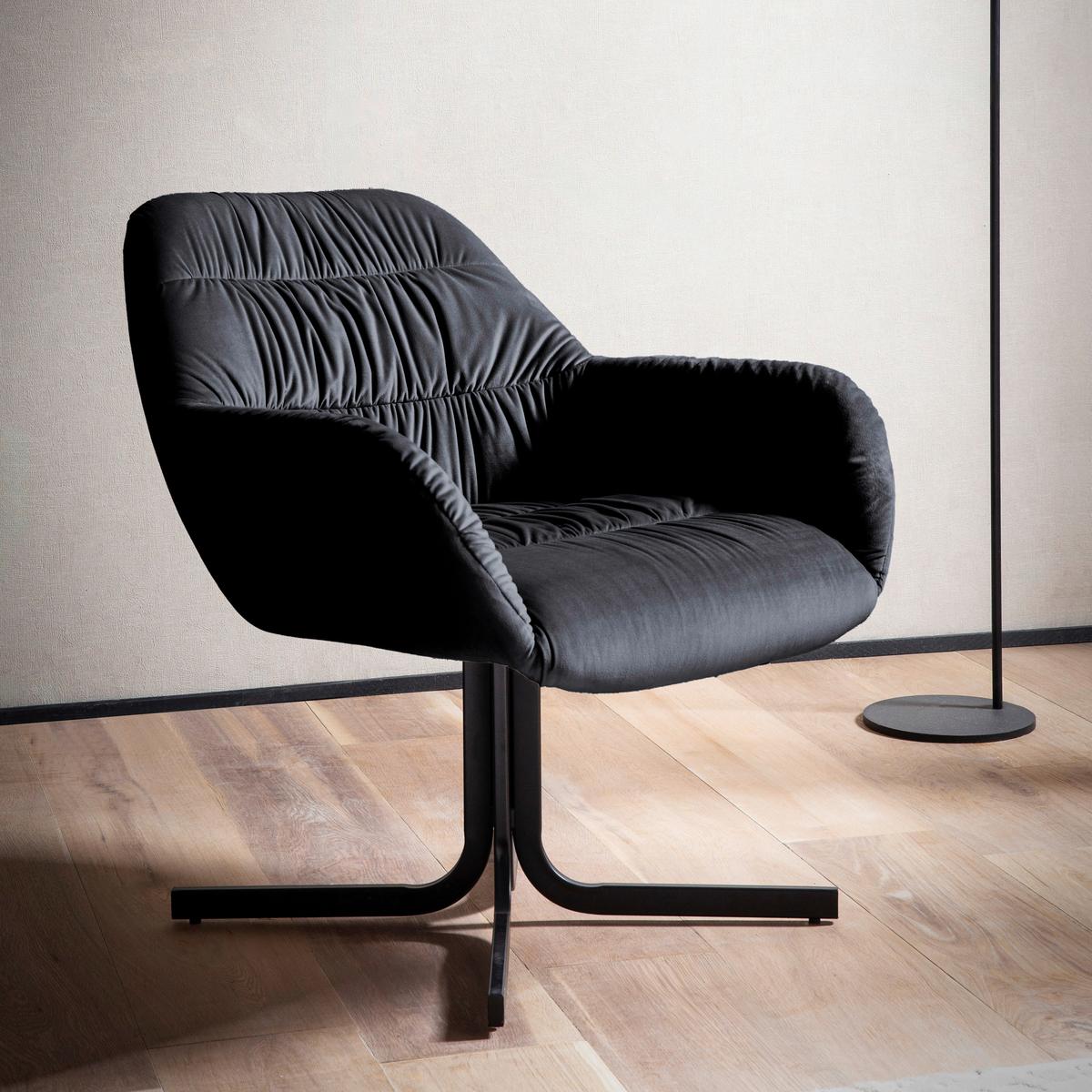 SESSEL WL6.953 - Schwarz, Design, Textil/Metall (64/74/68cm) - Livetastic