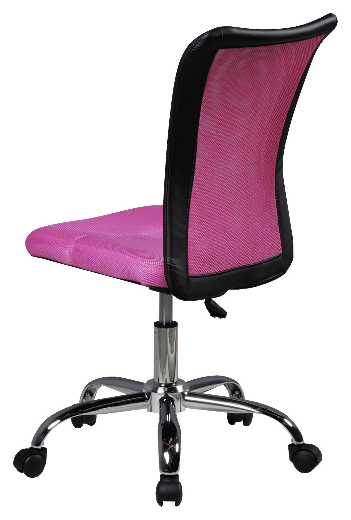 Mladinski Vrtljivi Stol Lukas - barve kroma/pink, Moderno, kovina/umetna masa (60/100/60cm) - MID.YOU
