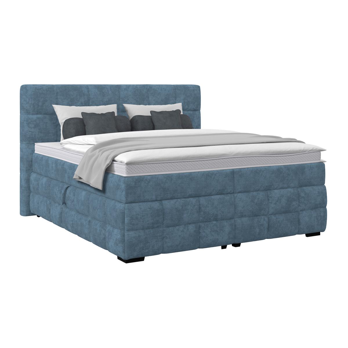 PAT BOX VEGA - albastru/verde, Trend, lemn/textil (160/200cm) - Modern Living