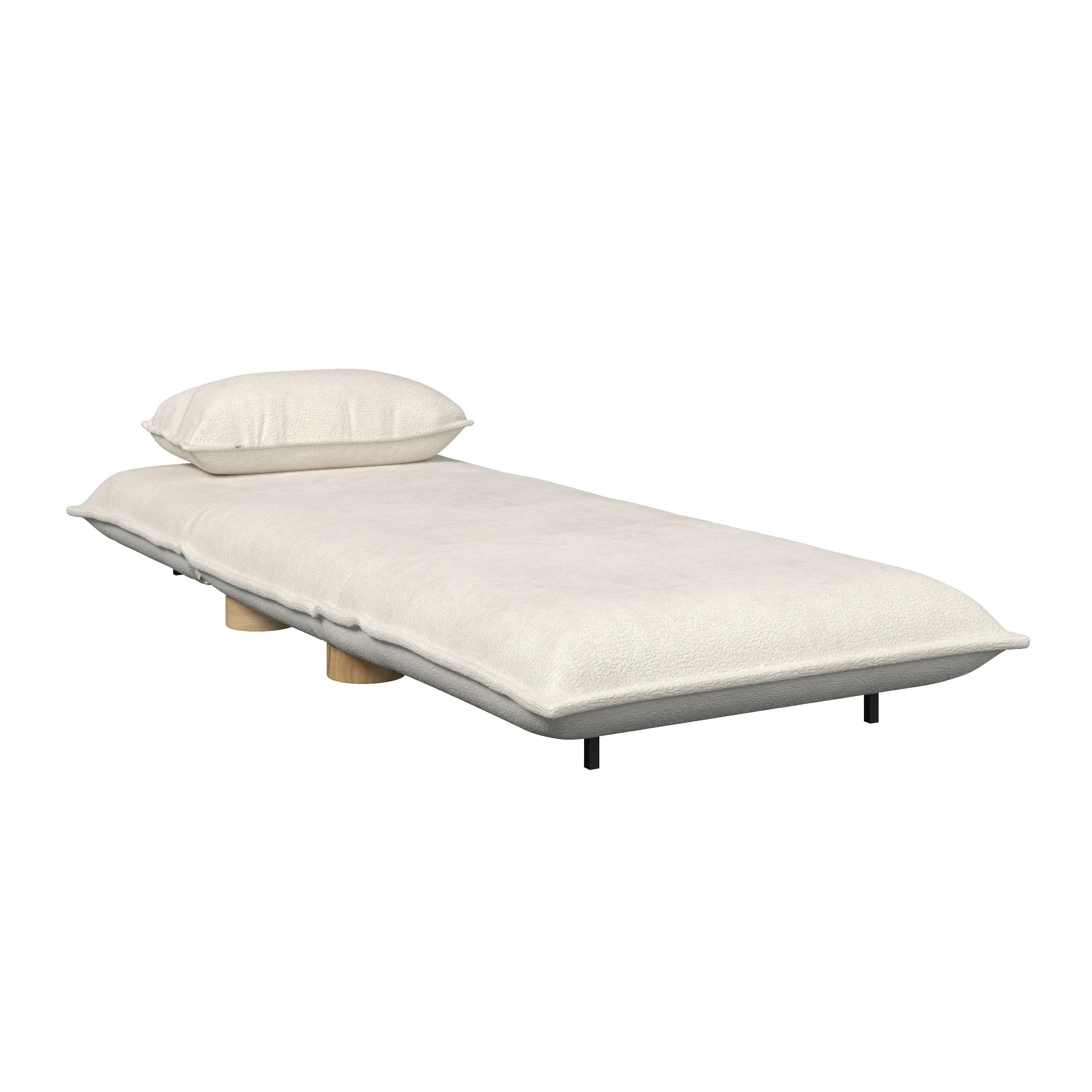 BÄDDFÅTÖLJ BELLA - cremefärgad/naturfärgad, Modern, metall/trä (85/76/84cm) - Bessagi Home