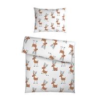 Bettwäsche Timba Weiß ca. 140x200cm - Hellbraun/Weiß, Textil (200/140cm) - Mömax