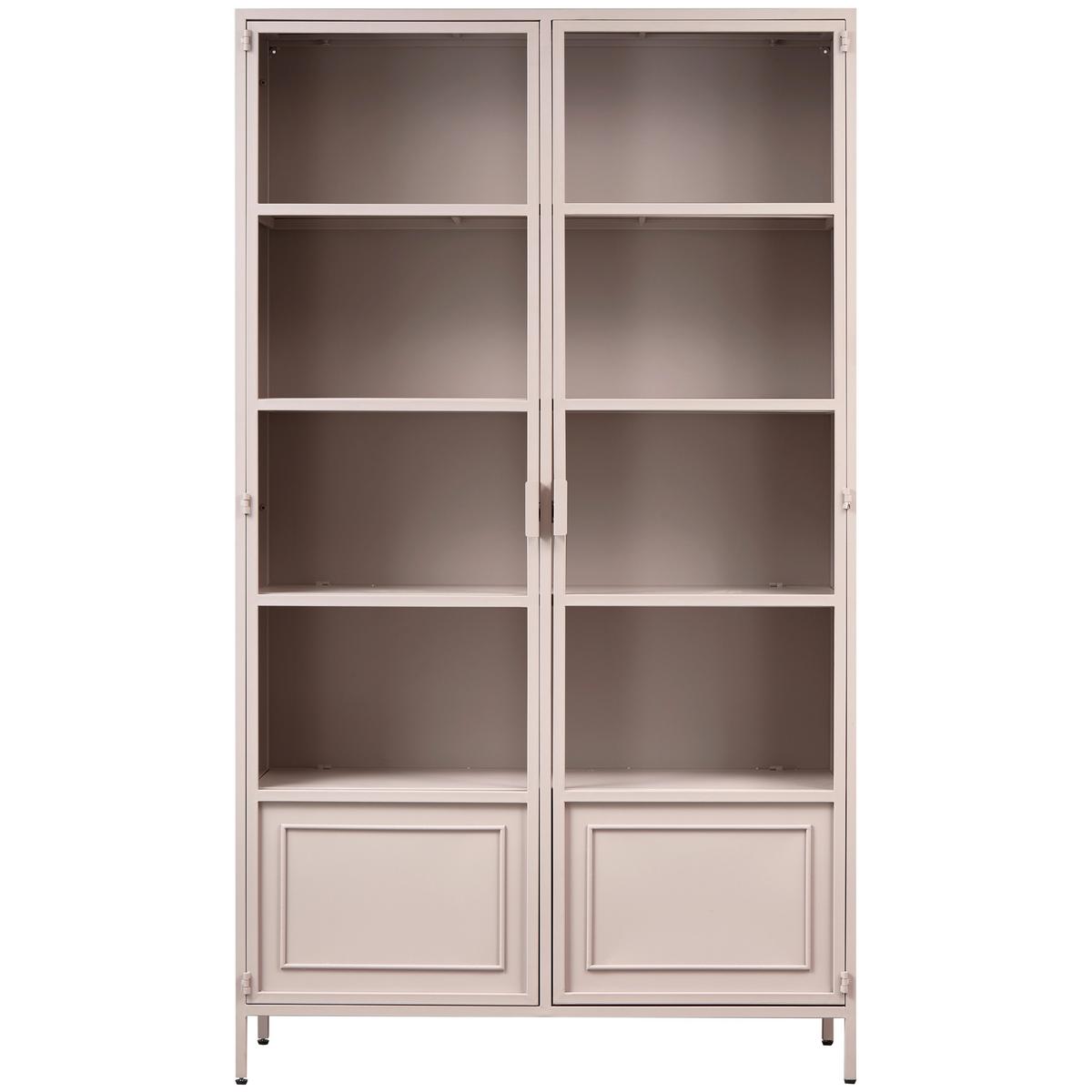 Vitrine Ronja Pink B: 110 cm - Pink, Design, Glas/Metall (110/189/43cm) - Livetastic