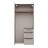 GARDEROB MED GÅNGJÄRNSDÖRRAR DUNE 4 -EXKLUSIV- - kashmir, Modern, metall/trämaterial (90/197/55cm) - Mömax