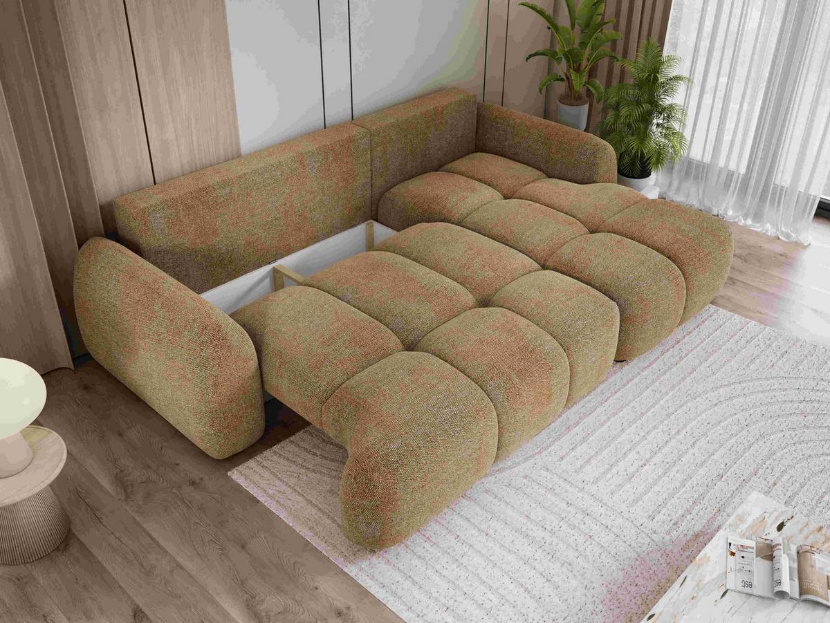 Kutna Garnitura Wind - narančasta/crna, Moderno, tekstil/plastika (273/68-82/183cm) - Premium Living