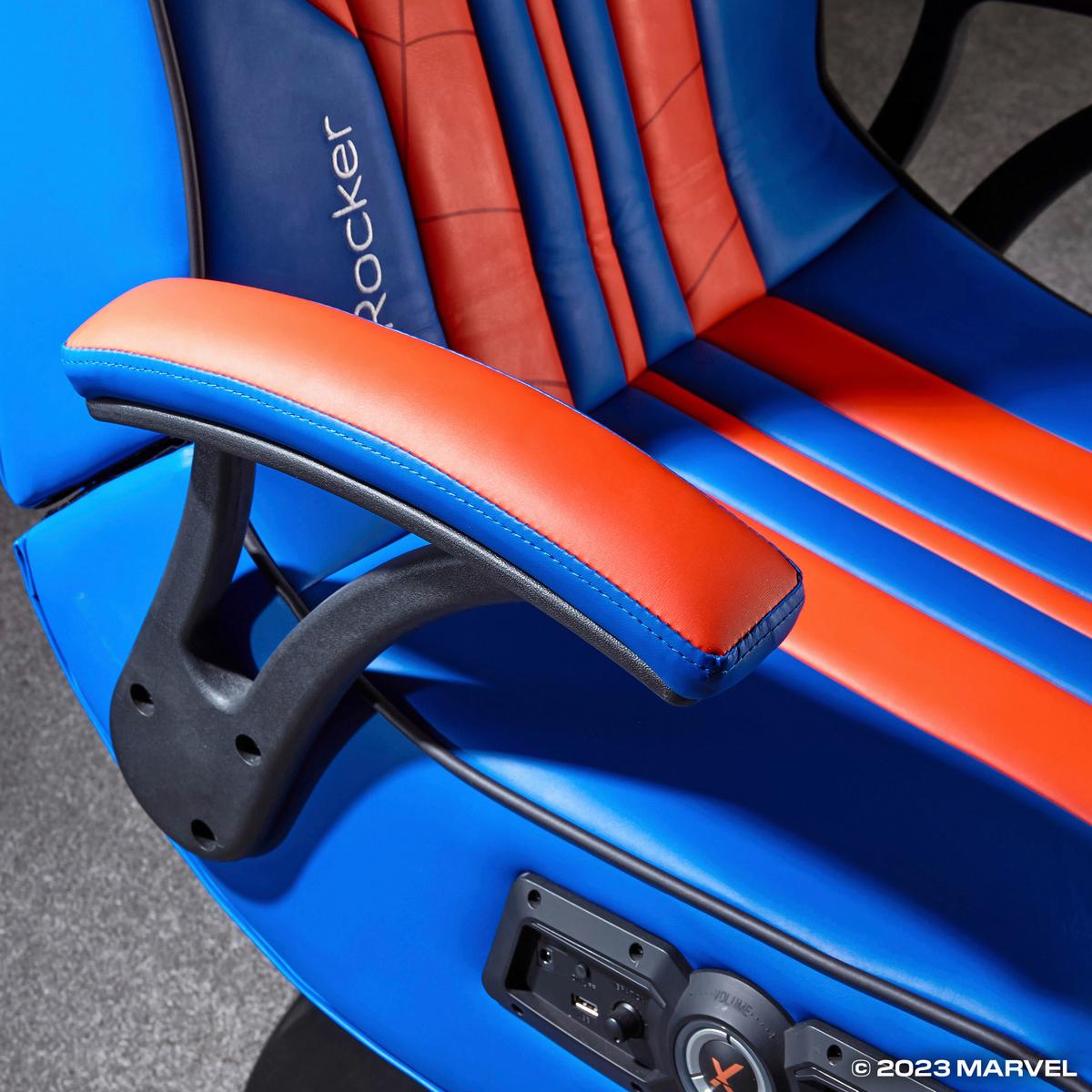 Gamingsessel Marvel ca. 53x102x88cm Blau/Rot Spiderman - Blau/Rot, MODERN, Leder/Holzwerkstoff (53/102/88cm) - X Rocker