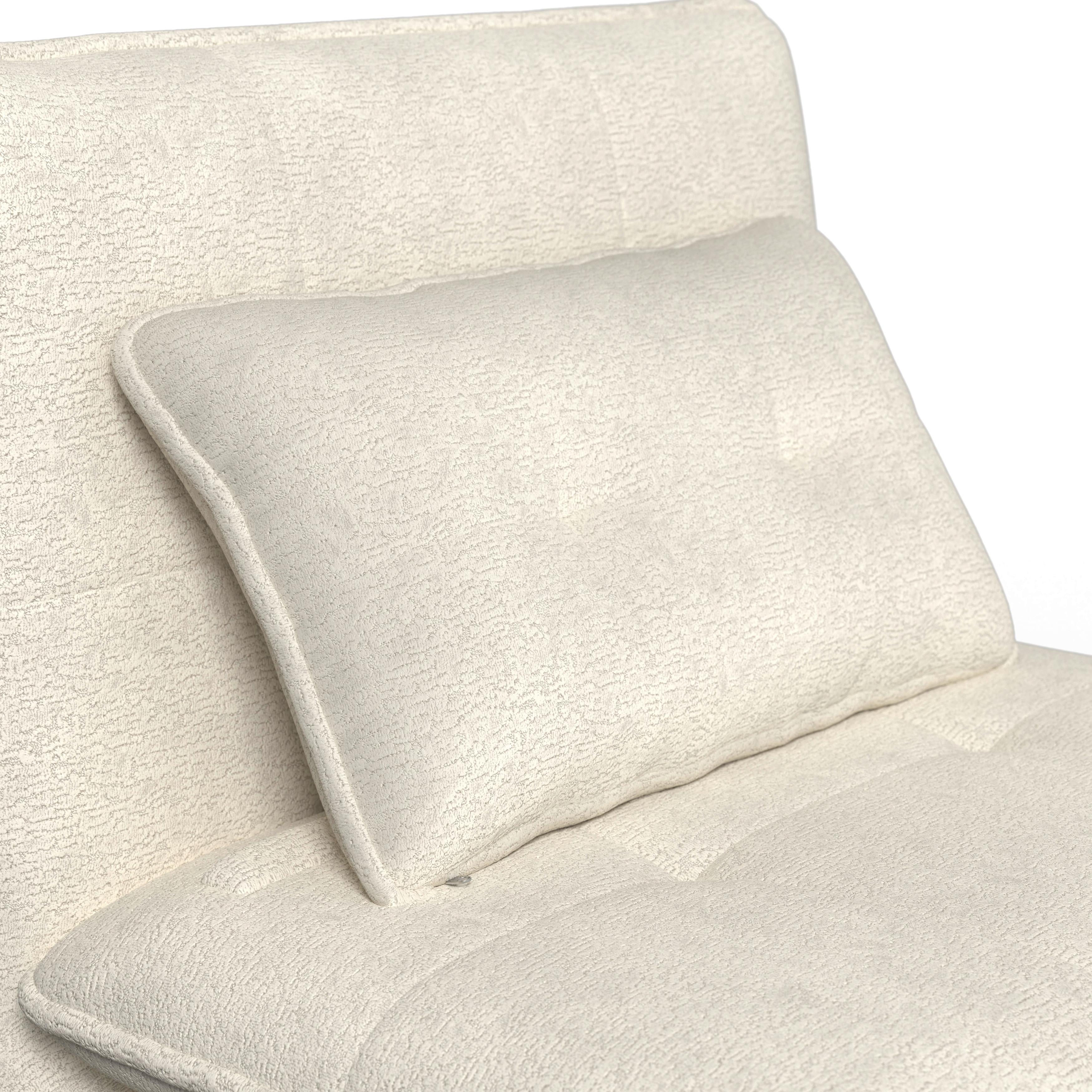 BÄDDFÅTÖLJ LUNA - vit/svart, Modern, metall/textil (92/86/80cm) - Bessagi Home