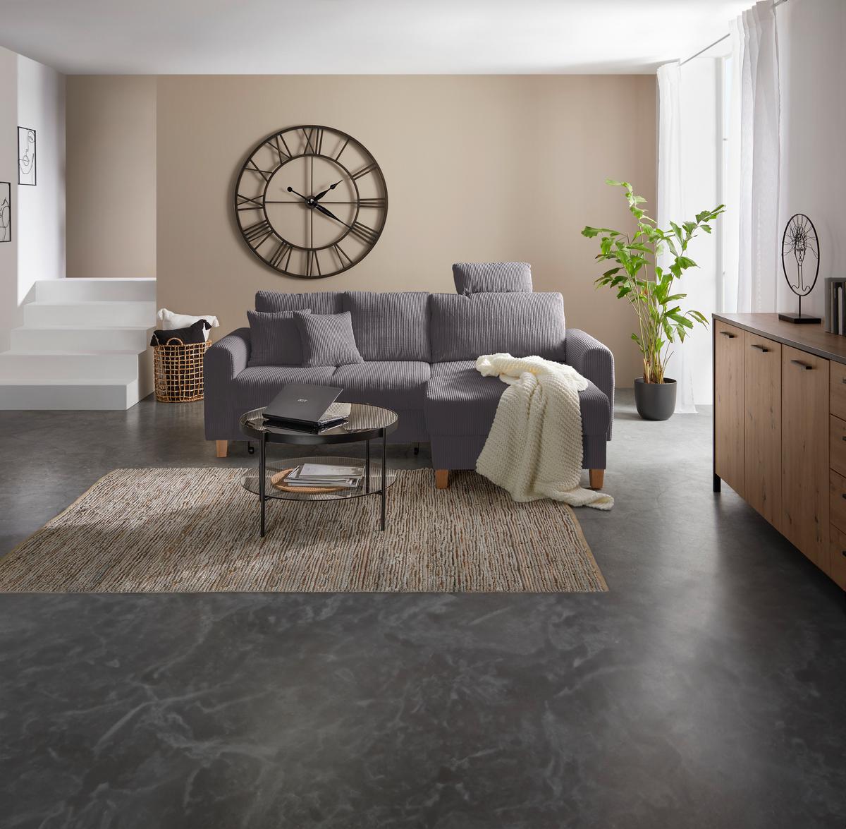 Tetiera LILLE - grafit, Modern, textil (58/23/10cm) - Best Price