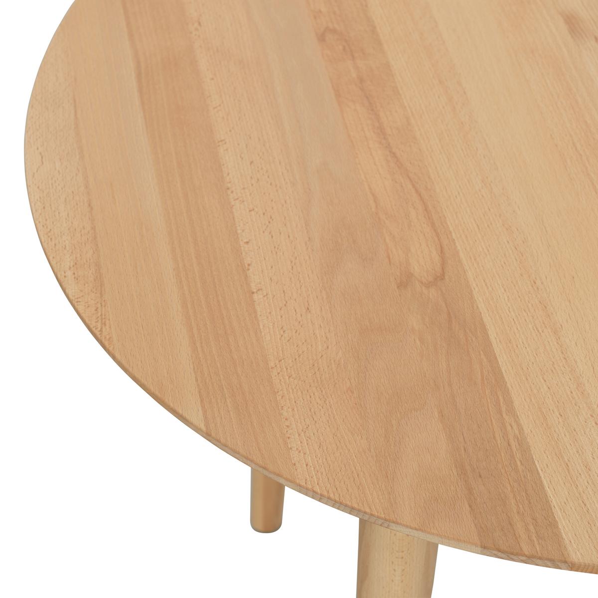 STÓŁ DO JADALNI RUND - buk twardzielowy, Natur, drewno (90/90/75cm) - P & B