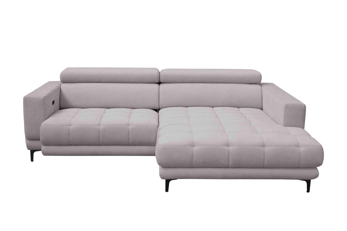 Sarokkanapé Aspen - szürke, Konventionell, faalapú anyag/textil (264/192cm)