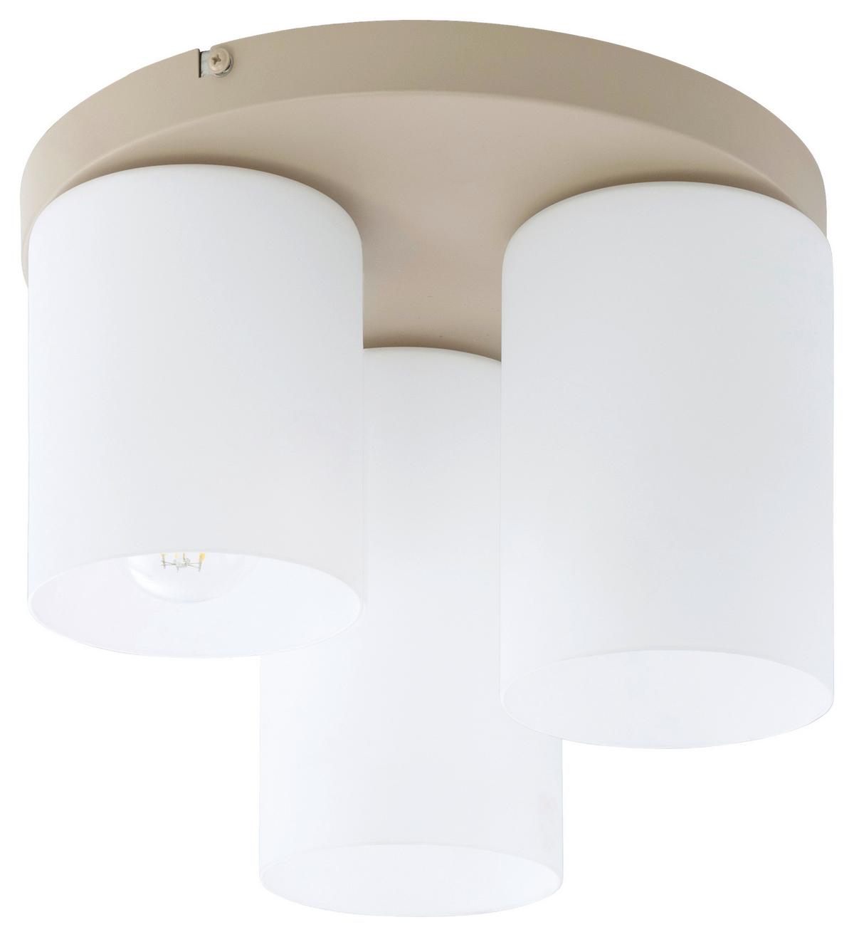 LAMPA SUFITOWA KINGA - kolor piaskowy, Trend, metal/szkło (32/23cm) - Novel