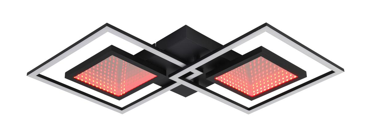 Stropna Led Svjetiljka Preceval - crna, metal/plastika (74/42/6cm) - Premium Living