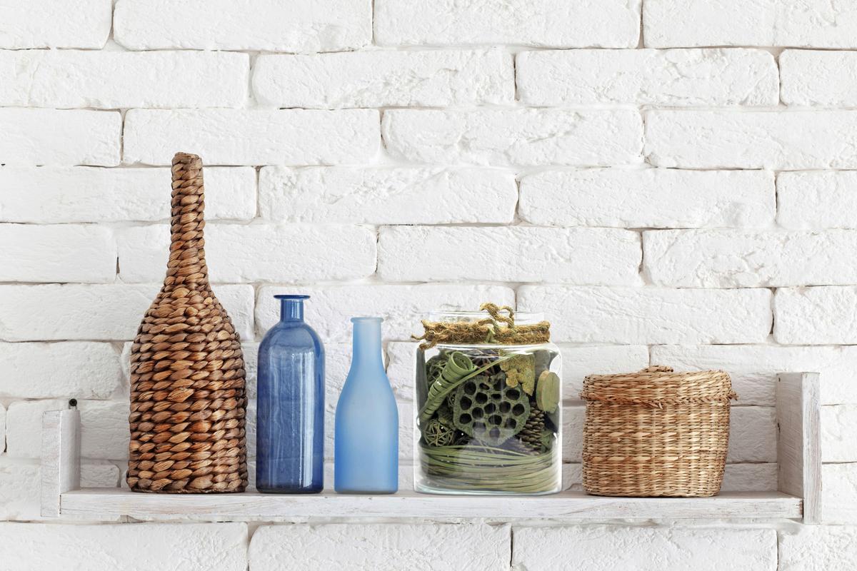 DEKOGLAS FLORA - Grün, Lifestyle, Glas/Naturmaterialien (18/20/18cm) - Kayoom