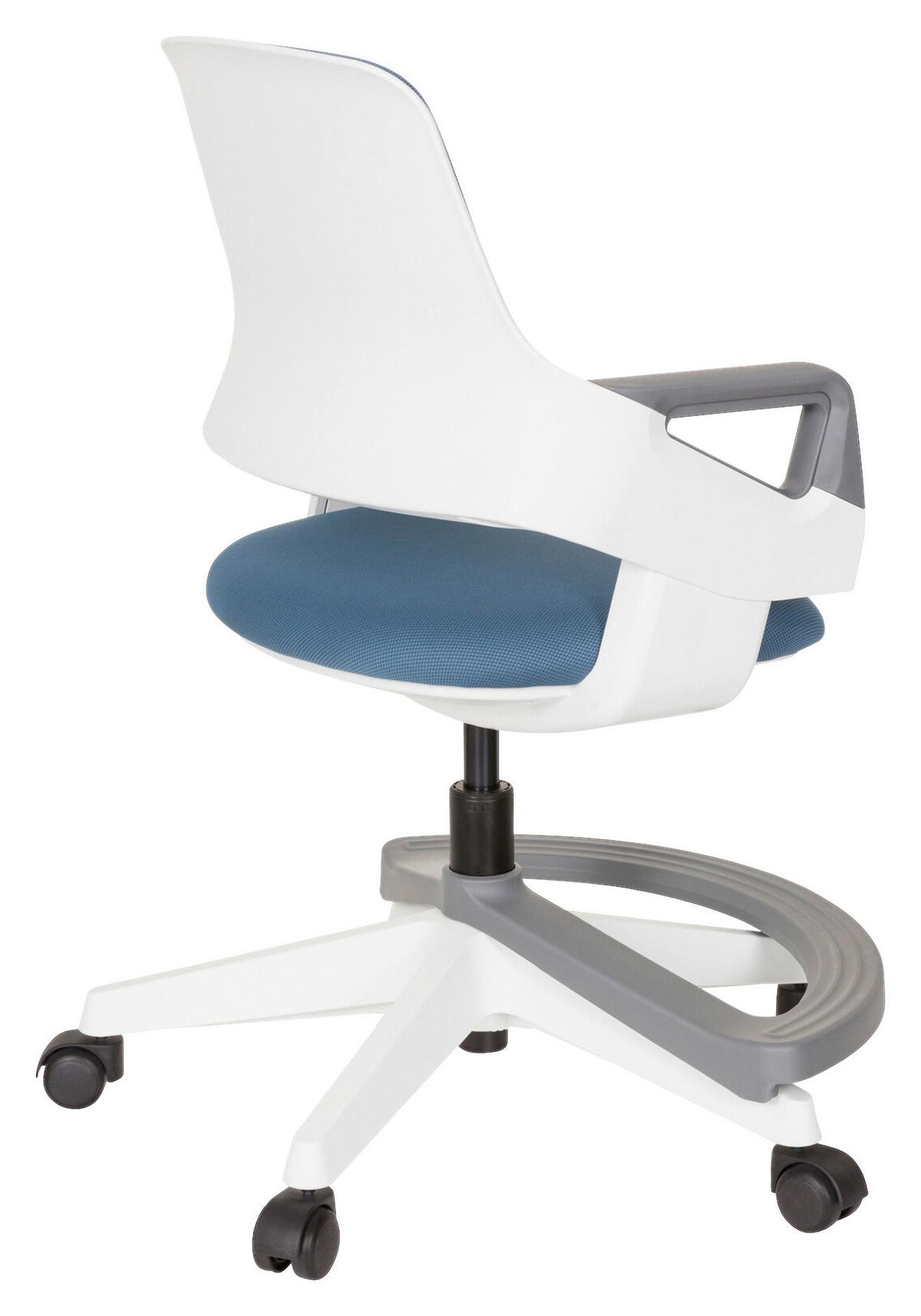 Jungeddrehstuhl Kid Flex ca. 53x80-93x60 cm Blau - Blau/Weiß, Basics, Kunststoff (53/80-93/60cm) - MID.YOU