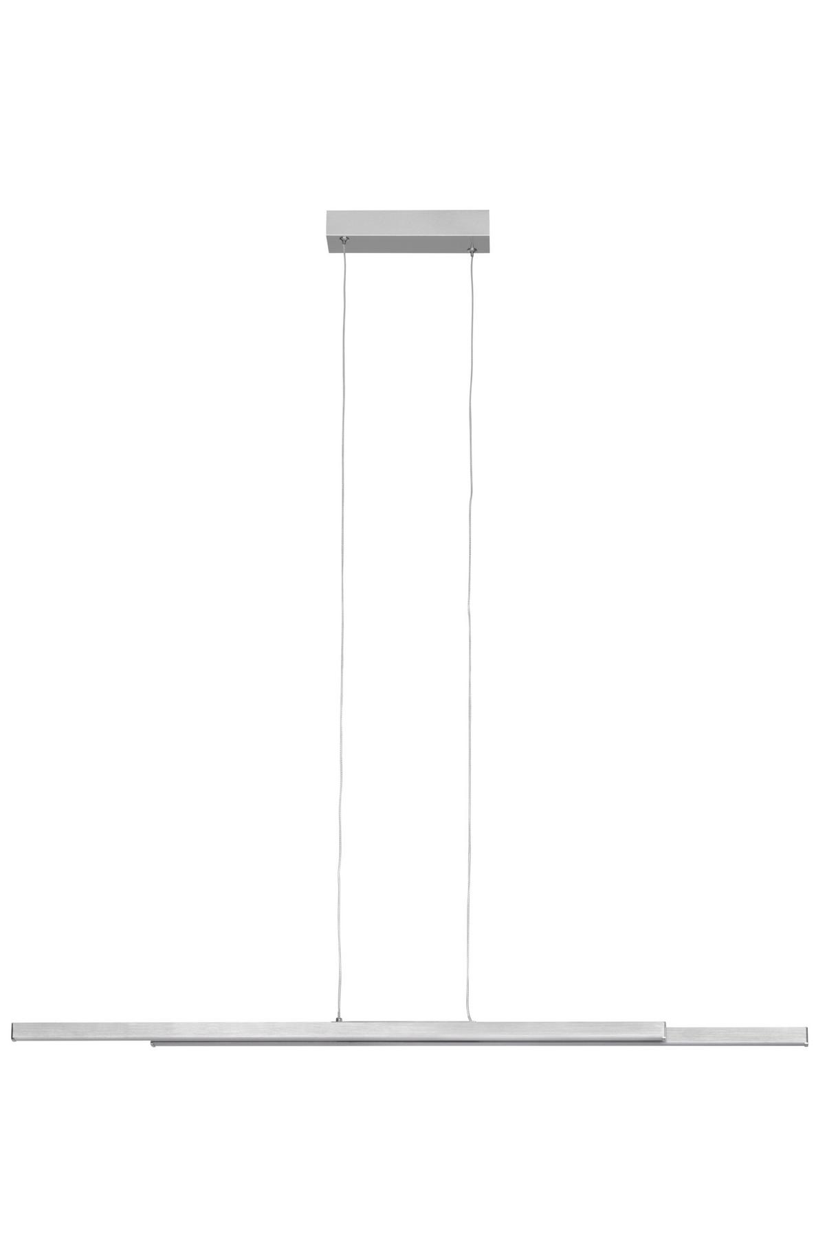 LAMPA WISZĄCA LED FINE *SBB* - kolor niklowy, Basics, tworzywo sztuczne/metal (110/6/120cm) - Boxxx