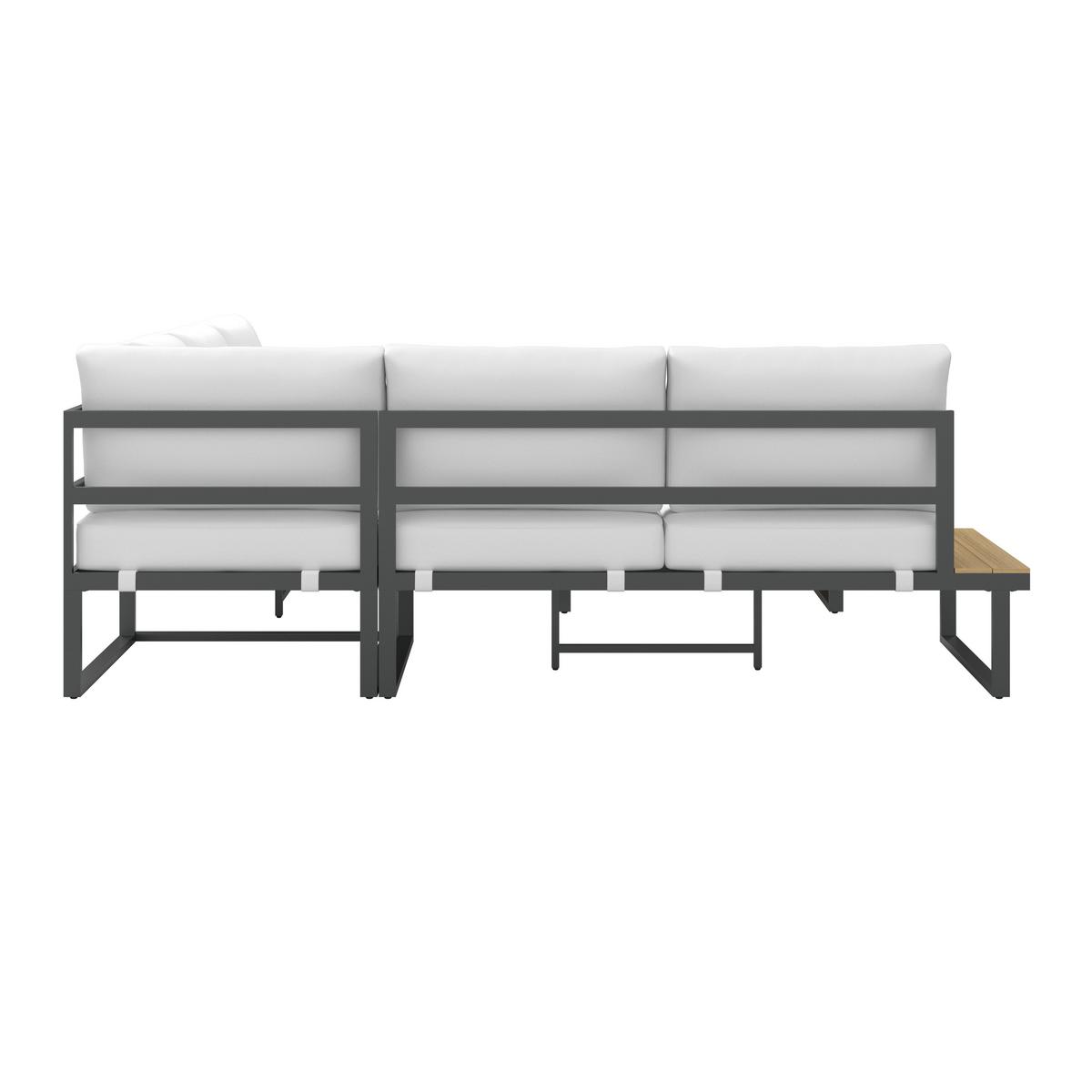 Garnitură grădină Arianna - crem/culoare natur, Modern, plastic/metal (228/74/74cm) - Bessagi Garden