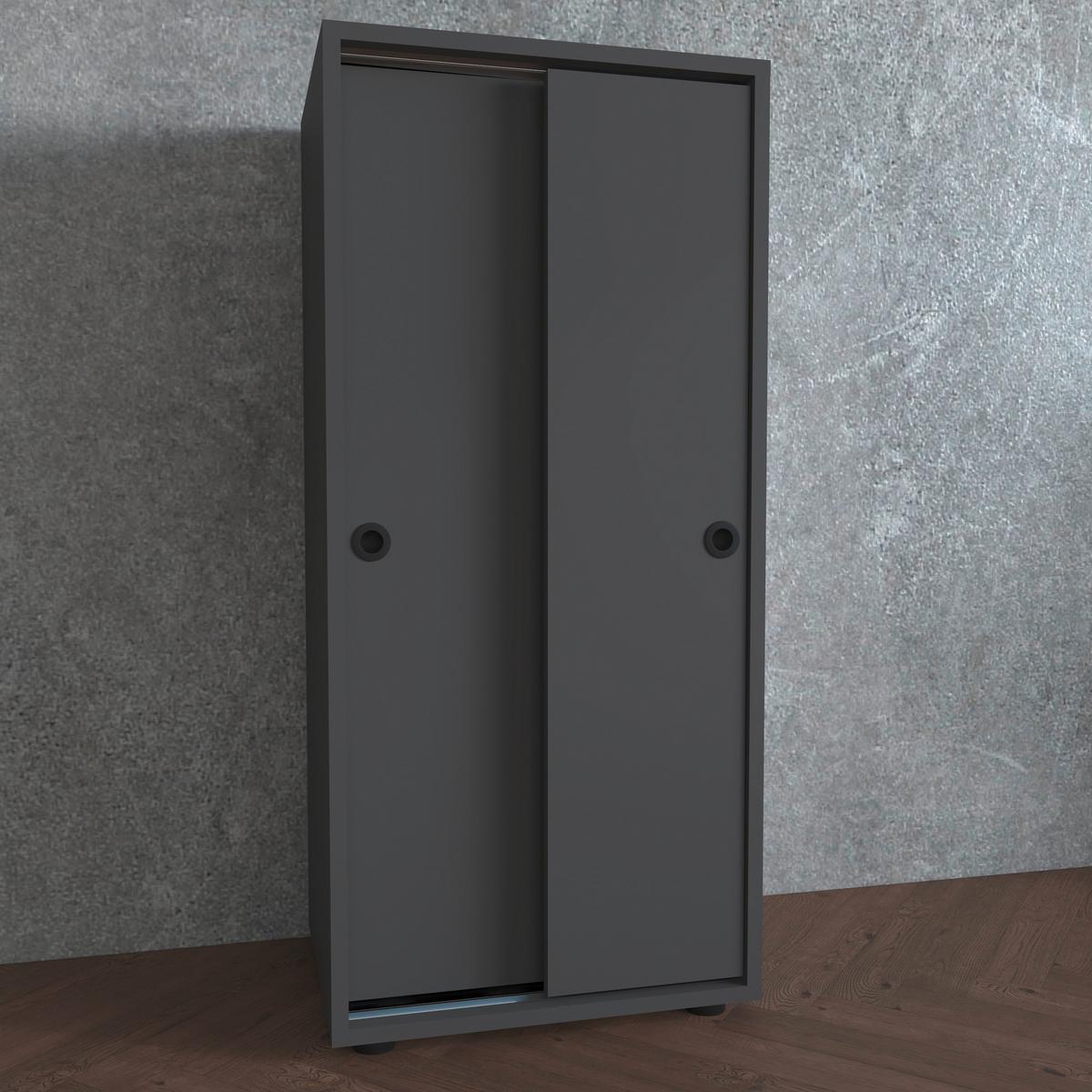 Arhivska Omara Ulas, Antracit - antracit, Design, leseni material (49/109/38cm) - MID.YOU