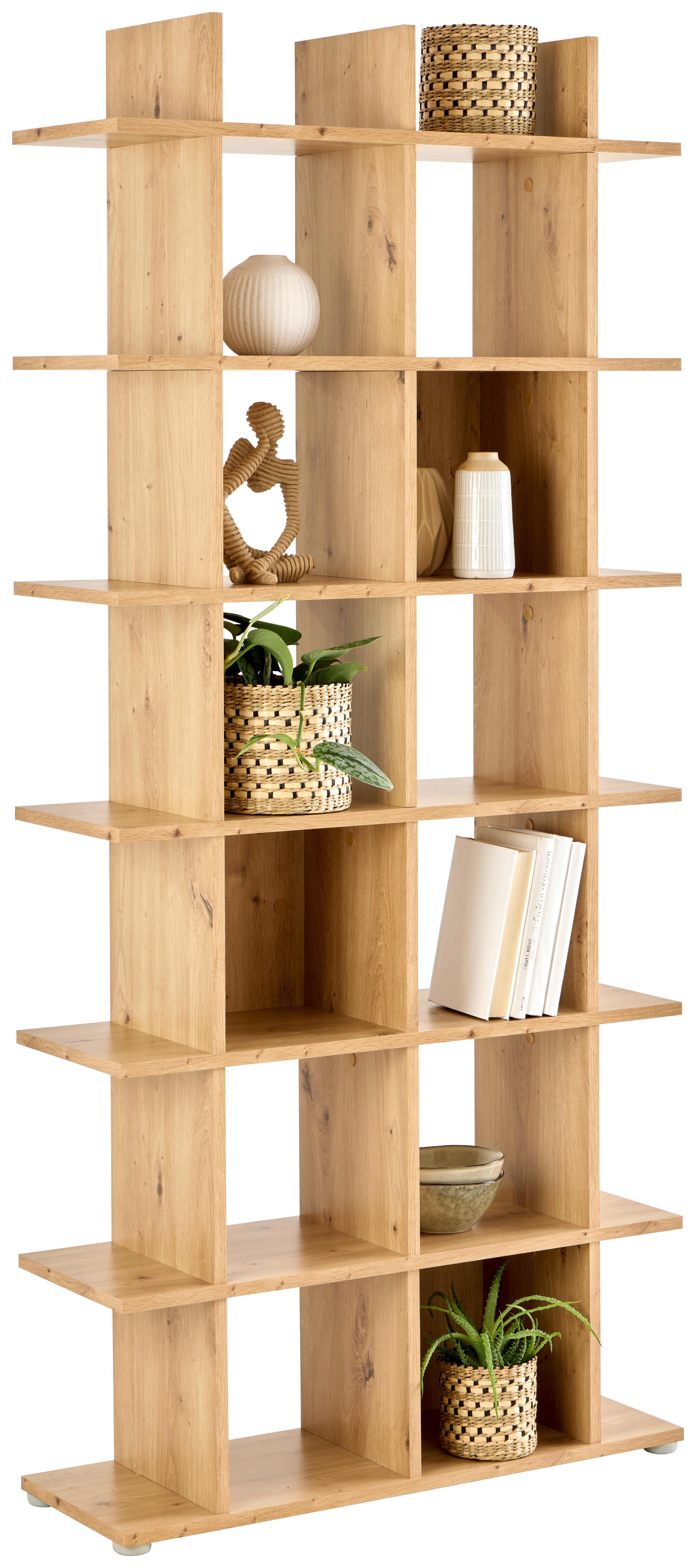 Polica Otto - hrast Artisan, Trend, drvni materijal (79,8/175,2/25,5cm) - Modern Living