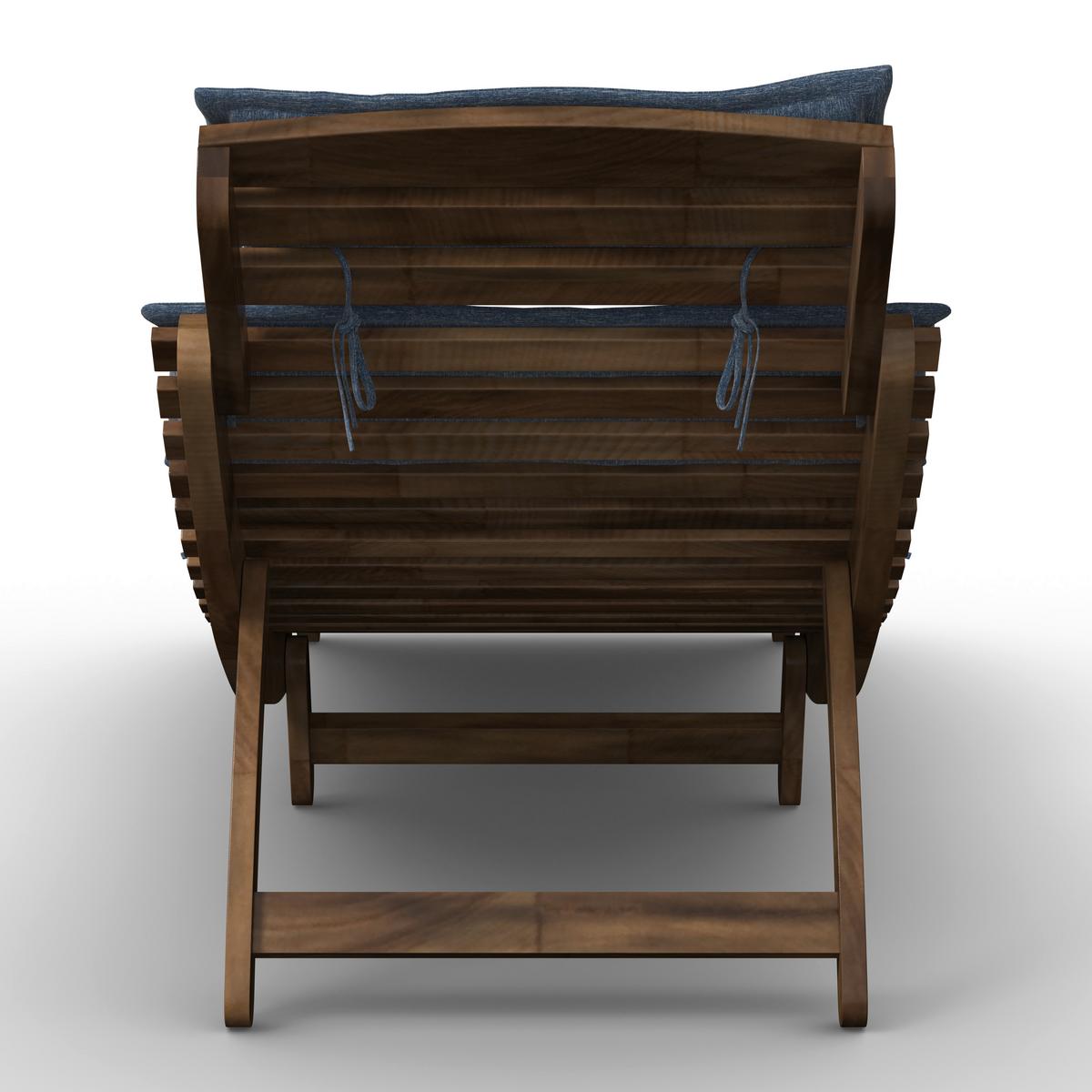 Napozóágy Natalie - szürke, Natur, textil/fa (180/62/54cm) - Mömax