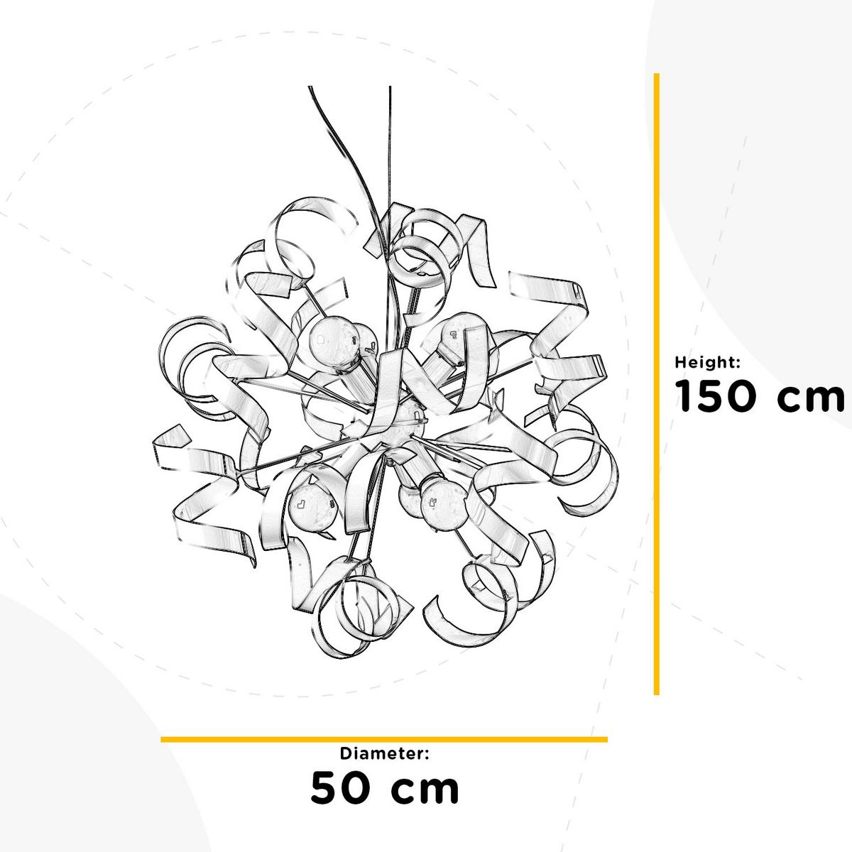 Hängeleuchte Zoe Rame Kupferfarben max. 6 Watt - Kupferfarben, Design, Metall (50/150cm)