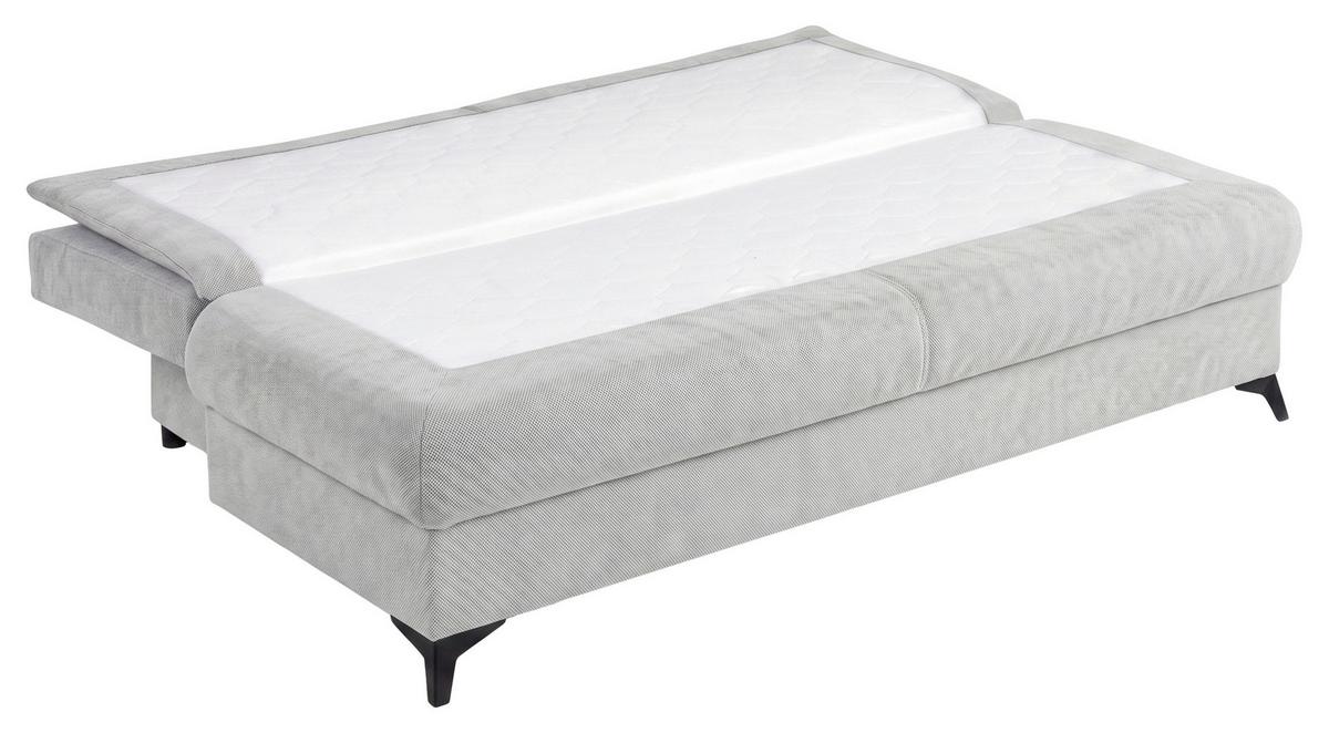 Schlafsofa Ken Grau - Schwarz/Grau, KONVENTIONELL, Holzwerkstoff/Kunststoff (209/90/105cm) - Based