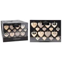 Christbaumkugel-Set HEART - Creme, Kunststoff (3,5/22,5/31,5cm)