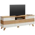 TV-Element Weiß/Eiche - Eichefarben/Weiß, LIFESTYLE, Holz/Holzwerkstoff (180/61/45cm) - Mömax modern living TV-Element Weiß/Eiche - Eichefarben/Weiß, LIFESTYLE, Holz/Holzwerkstoff (180/61/45cm) - Mömax modern living