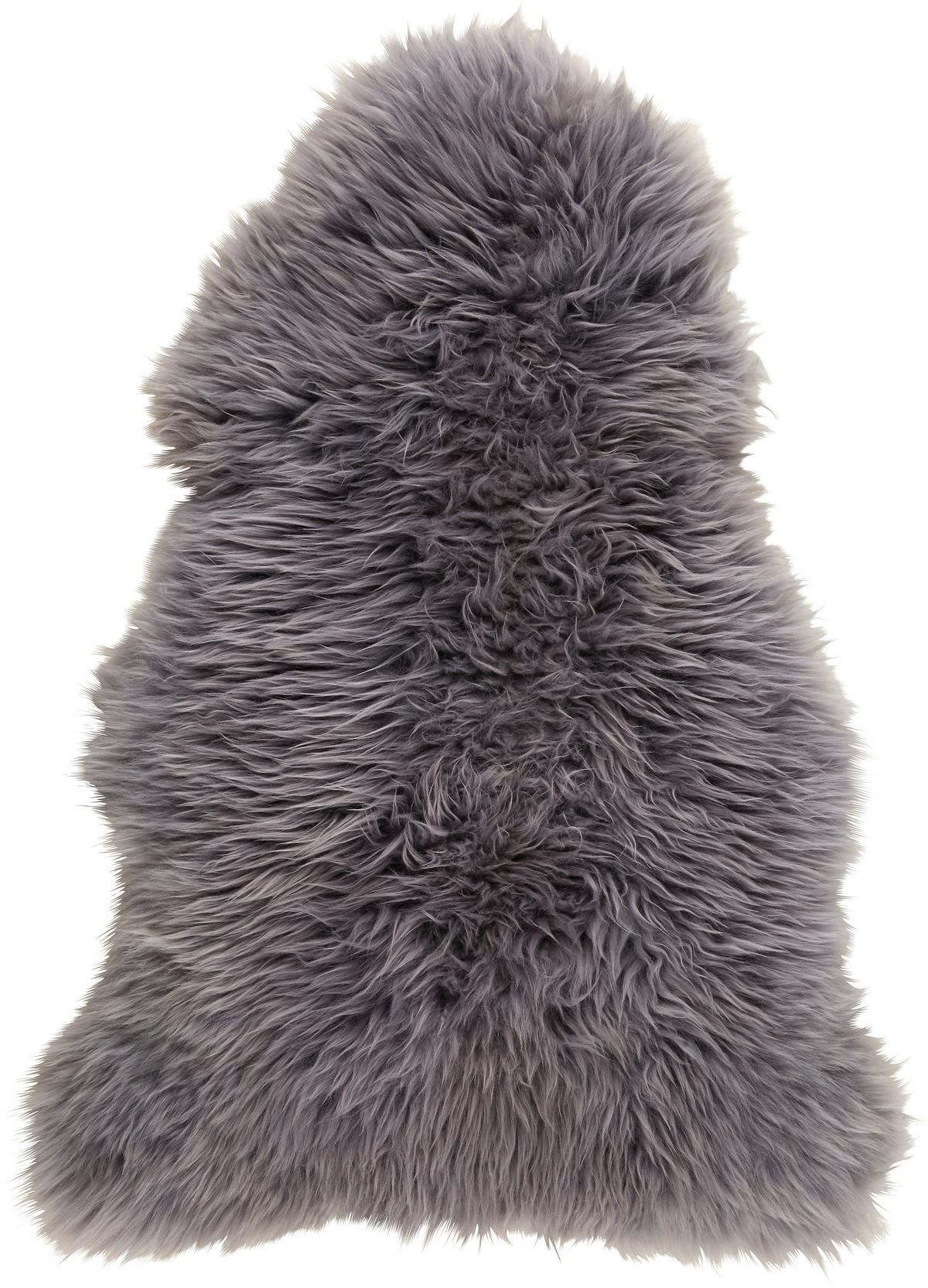 Schaffell Jenny in Grau ca. 90x60cm - Grau, Fell (60/90-105cm) - Modern Living