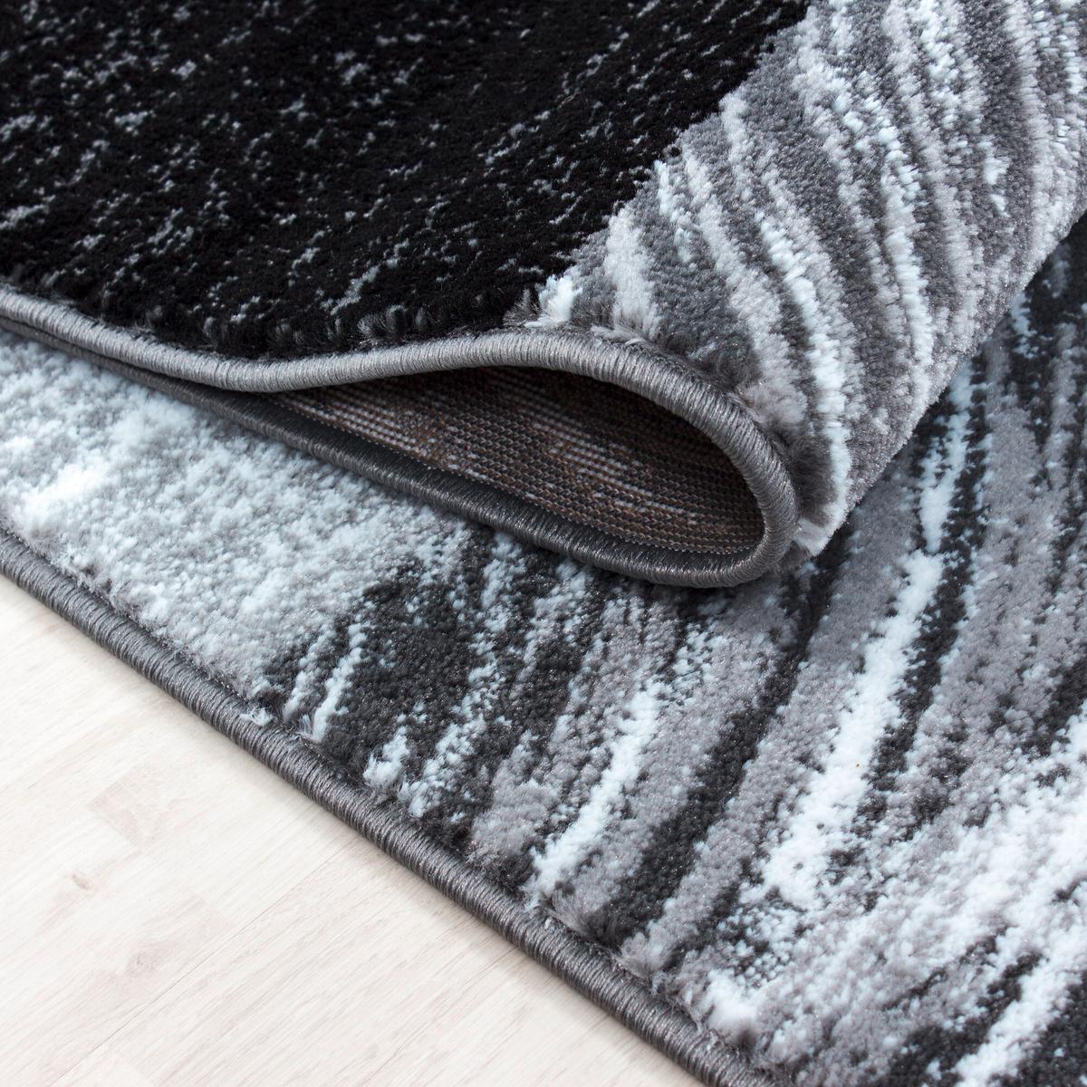 Flachwebeteppich Parma Schwarz ca. 280x370cm - Schwarz, Design, Textil (280/370cm) - Novel