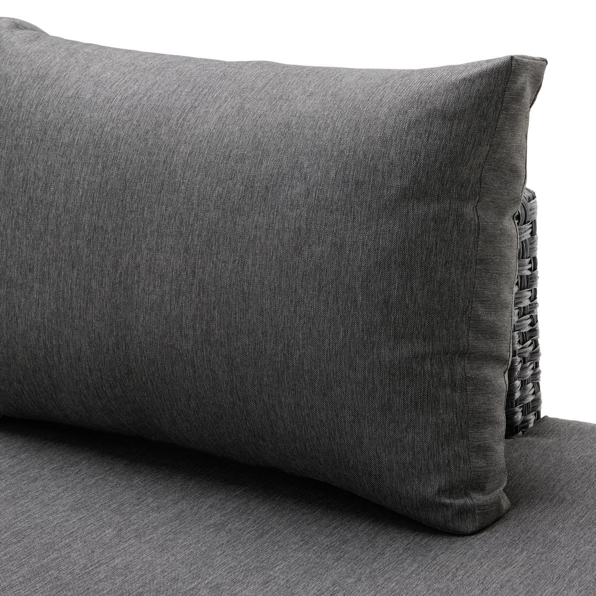 LOUNGEGARNITUR RAFFAELA - Grau, Modern, Glas/Kunststoff (207/64/75cm) - Bessagi Garden