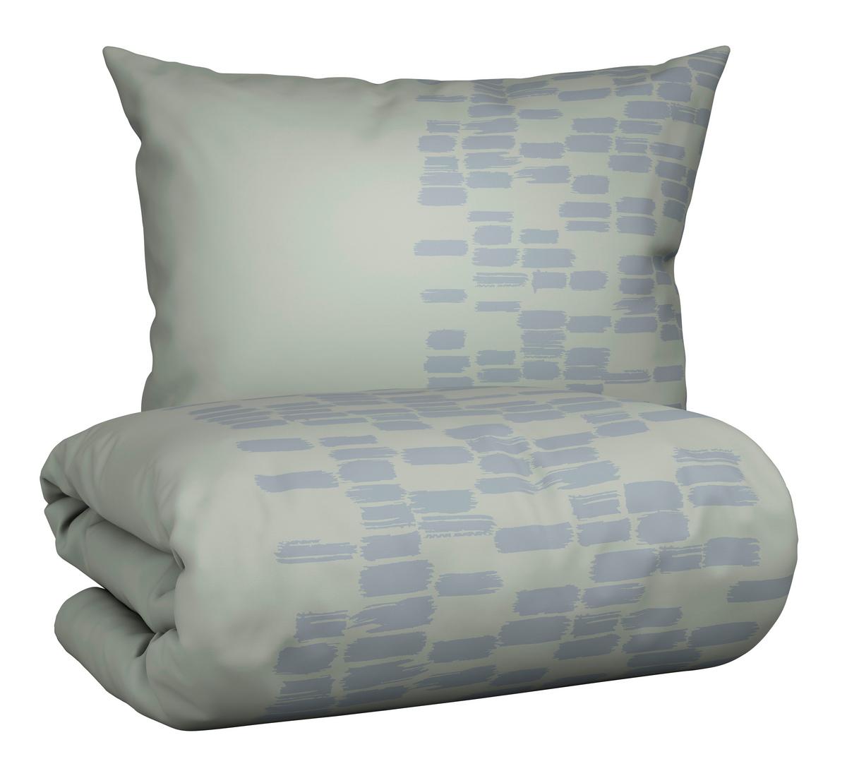 Posteljina Brush Strokes 140x200/60x80 Cm - siva, tekstil (140/200cm) - Modern Living