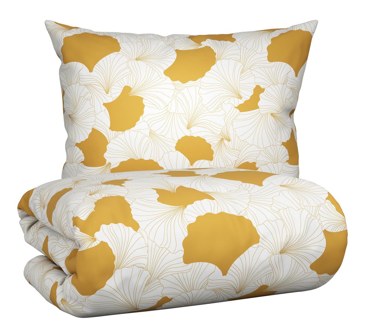 BETTWÄSCHESET GINGKO - Gelb, Modern, Textil (160/210cm) - Modern Living