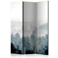 Paravan Winter Forest, 3-Delni, Dvostranski - pastelno modra/sivobela, Basics, tekstil/les (135/172/3cm) - artgeist