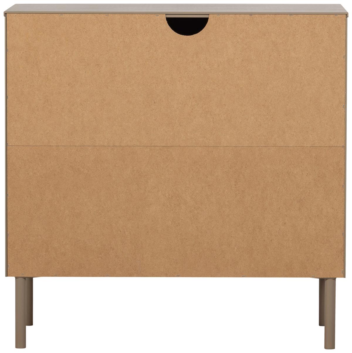 Kommode Gunnar Schlammfarben B: 94 cm - Schlammfarben/Schwarz, Design, Holz/Metall (94/93/52cm) - Livetastic