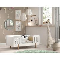 Kinder-/Juniorbett Simple ca. 70x140 cm Weiß - Naturfarben/Weiß, MODERN, Holz/Holzwerkstoff (70/140cm) - MID.YOU