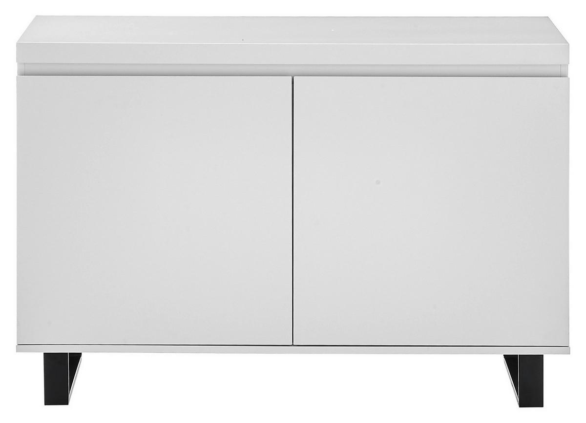 KOMODA AUSTIN - czarny/biały, Basics, materiał drewnopochodny/metal (111/74/40cm)