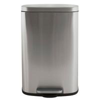 Treteimer Akira Brushed - Silberfarben/Schwarz, Basics, Kunststoff/Metall (34,3/23,5/62,9cm) - Spirella