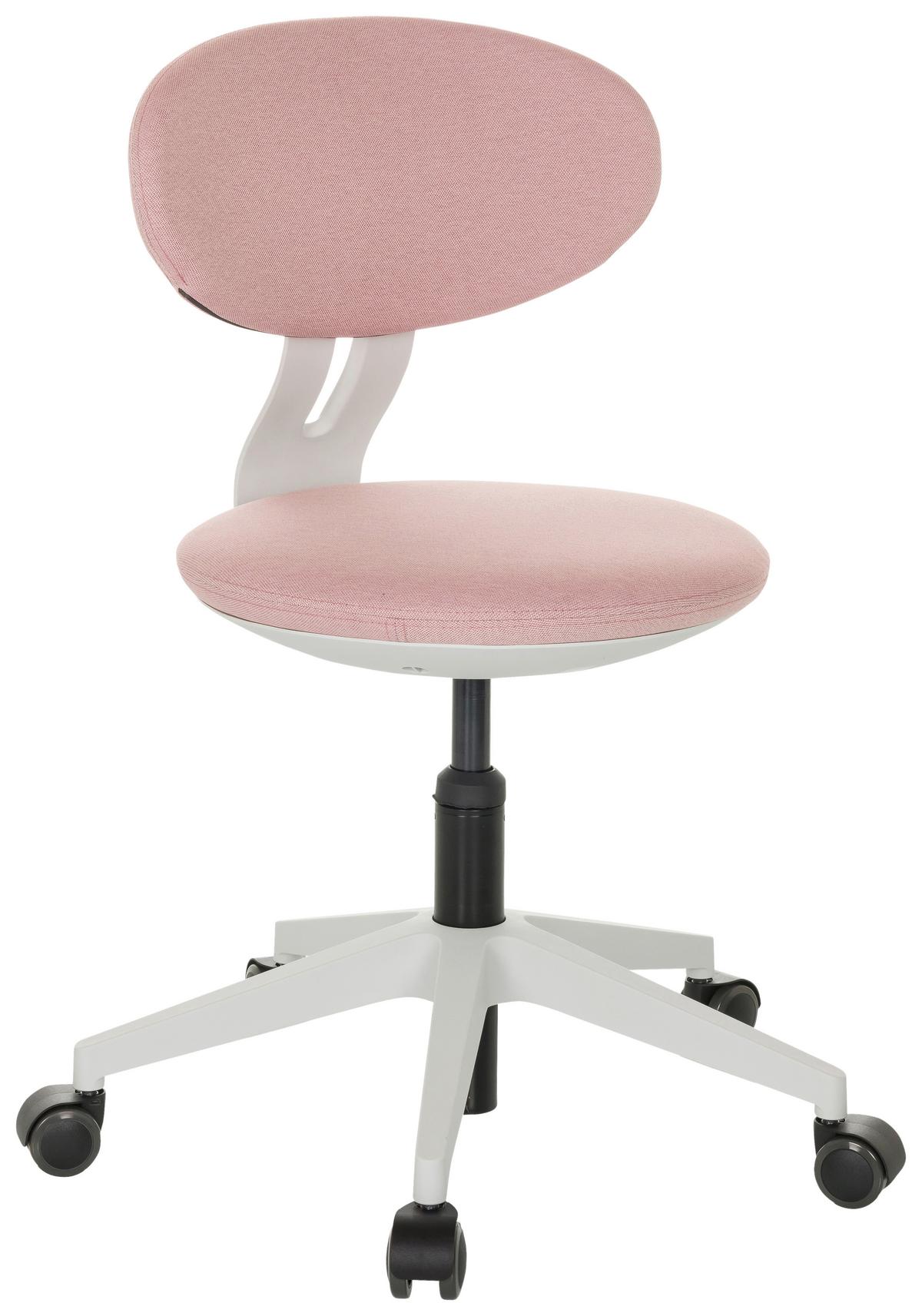 Otroški Vrtljivi Stol Minimovo, Roza - roza/bela, Basics, umetna masa/tekstil (42/66-87/52cm) - MID.YOU