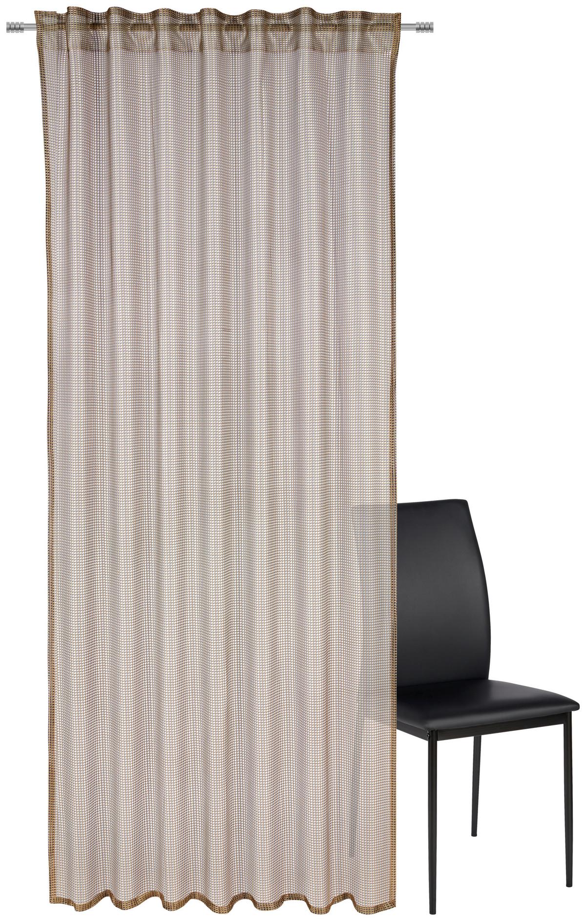 ZASŁONA GOTOWA 6725-16 LUMOS - kolor złoty, Design, tkanina (140/245cm) - Ambiente
