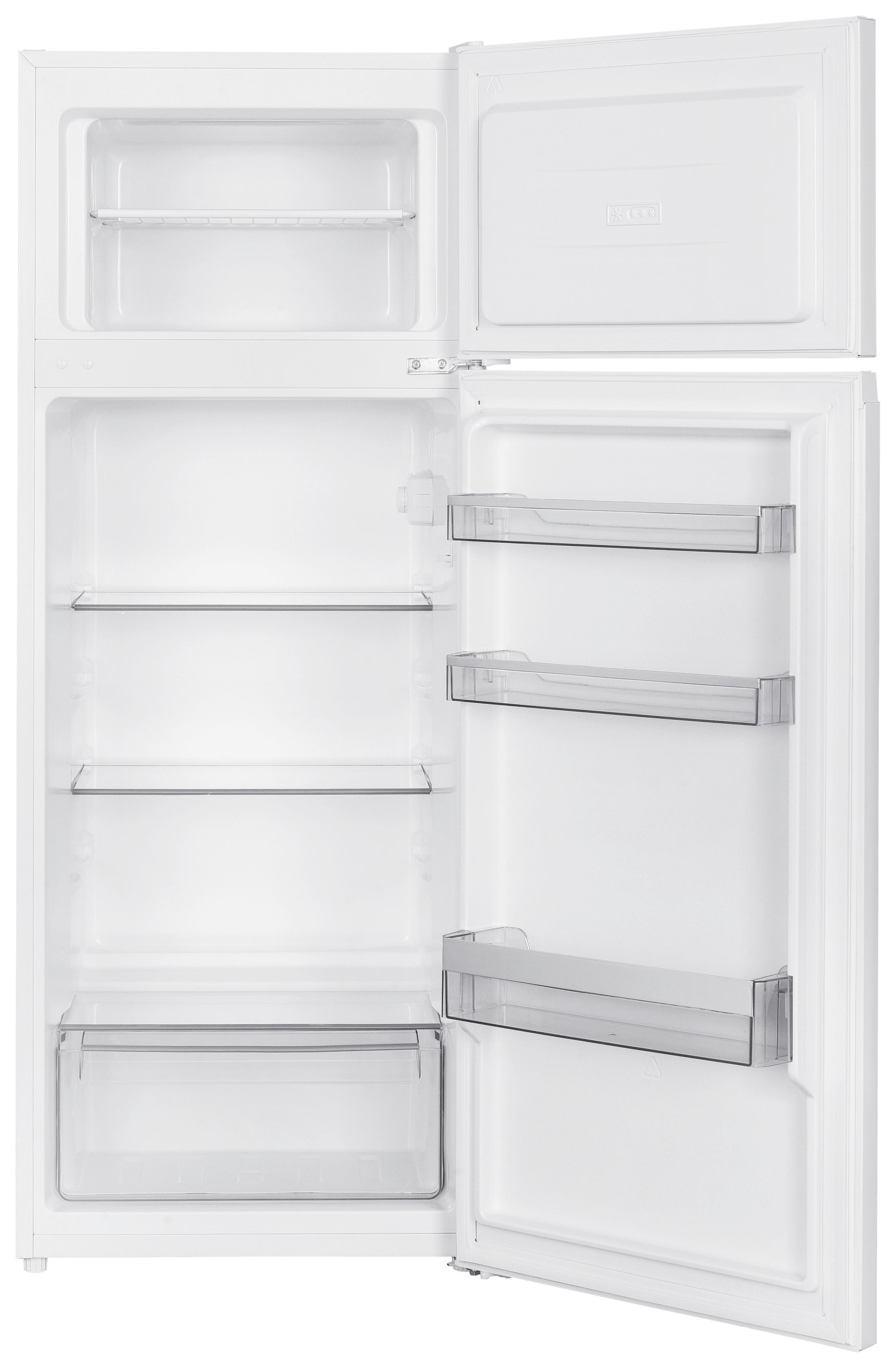 Kühl-Gefrier-Kombination SKHTMF55SWD Weiß - Weiß, Basics, Glas/Metall (55,5/143/54,5cm) - Mican