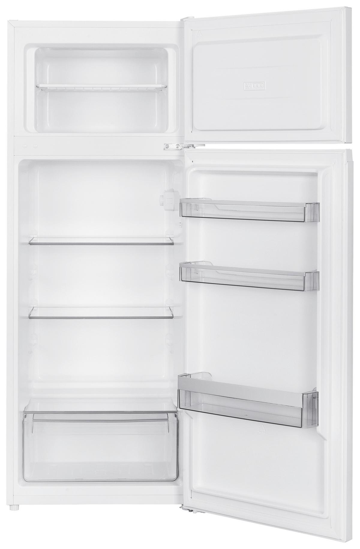 Kühl-Gefrier-Kombination SKHTMF55SWD Weiß - Weiß, Basics, Glas/Metall (55,5/143/54,5cm) - Mican