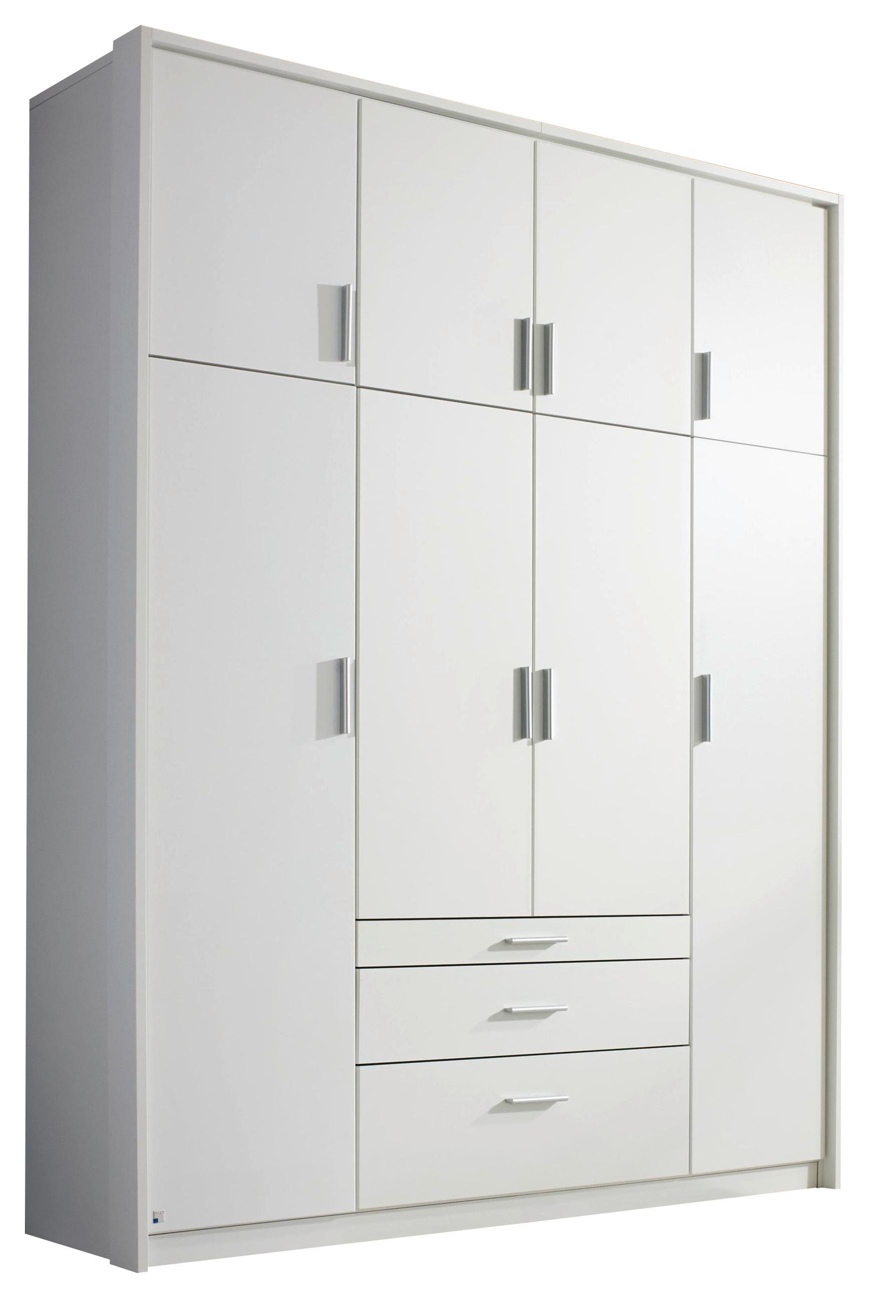 Ormar S Klasičnim Vratima Hildesheim - bijela/srebrne boje, Design, drvni materijal/plastika (185/231/56cm) - Modern Living