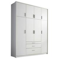 Ormar S Klasičnim Vratima Hildesheim - bijela/srebrne boje, Design, drvni materijal/plastika (185/231/56cm) - Modern Living
